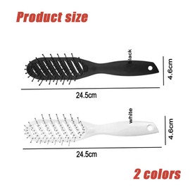 Shengsenfu Curved Vent Brush for Blow Drying Styling, Detangling Hair Brush for Short Thick Tangles Hair, Both Men and Women (White)