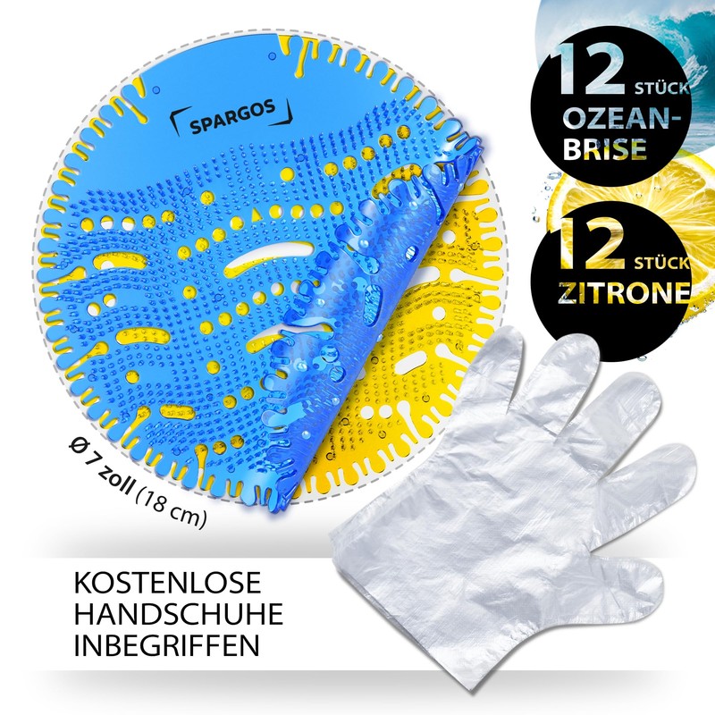 Urinal Screen Deodorizer (24 Pack) Urinal Cakes Fresh 3d Wave