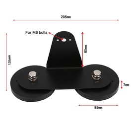 Universal-fit Ultra Strong Power Magnet Magnetic Mounting Base for LED Offroad Light Bars Side Mounting on Roof & Hood of Trucks & SUVs, with Rubber Pad to Prevent Scratches, 2 Pack