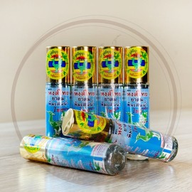 Thai Hong Thai Yadom Oil Sticks 6, Blue, 6 / 태국 홍타이 야돔 야몽오일 스틱 6개 파랑 6개