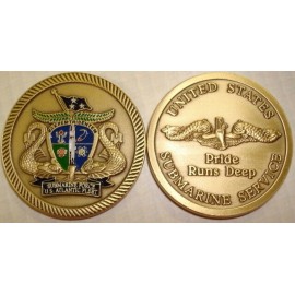 NAVY SUBMARINE FORCE ATLANTIC FLEET COMSUBLANT PRIDE RUNS DEEP  CHALLENGE COIN