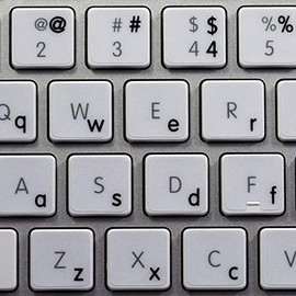Apple English (Lower CASE) Sticker for Keyboard with Black Lettering Transparent for Desktop, Laptop and Notebook