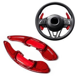 T-carbon Large Paddle Shifter Extensions Fits Mazda 3 Axela Atenza 2014-2018;Real Glass Fiber Steering Wheel Paddles Shifter Fits Mazda 6 CX-3 CX-5 CX-9 MX-5 Gear Shift Trim Accessories Red