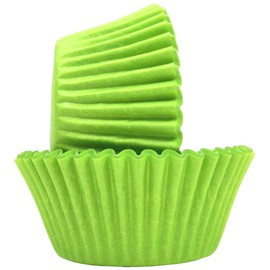 Regency Wraps Standard Baking Cups Greaseproof Professional Grade For Cupcakes and Muffins, Lime Solid, Pack of 40