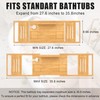Bathtub Tray Caddy,Premium Bamboo Expandable Bath Tub Trays Table, Foldable