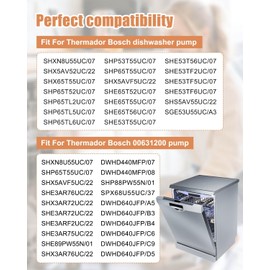 00631200 Dishwasher Drain Pump Assembly Fits for Thermador Bosch Dishwasher Models, Dishwasher Drain Pump Motor Replaces 631200 PS11704799 AP5972147 1208028 4578287