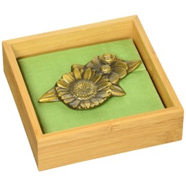 Bamboo Cocktail Napkin Box - In the Garden
