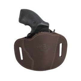 Barsony Brown Leather Pancake Slide Holster for ROCK ISLAND M206 left