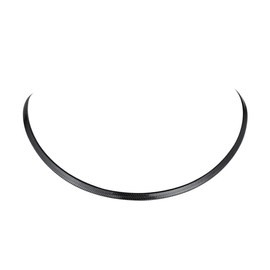FindChic 3MM Black Flat Snake Chain Choker Necklace Jewellery for Women 32CM Hypoallergenic Stainless Steel Herringbone Chain Choker