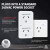 [3PCE] Sas Electrical Double Adaptor Surge Protection Power Indicator 240V