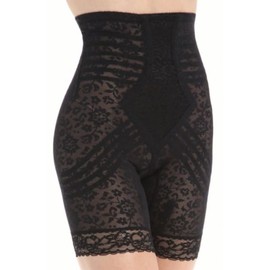 Rago Women's Hi Waist Long Leg Shaper, Black, Large (30)