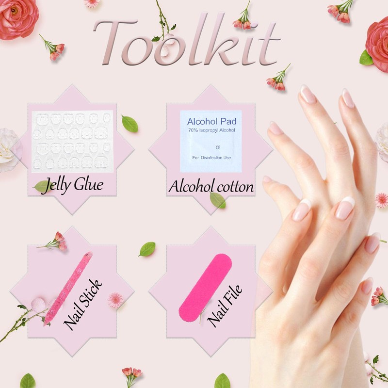 Short Round Nails Press ons Acrylc Press on Nails Oval