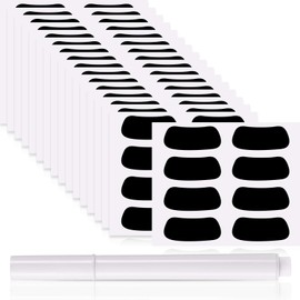 Sumind 72 Pairs Eye Strips Breathable Sports Eye Stickers with 1 White Pencil for Baseball Football Softball Fans on Game Day (Black)