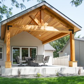 2 Pack 10''x10'' L Post Brackets,L Flat Mending Plate,L Post to Beam Bracket, L Pergola Bracket,L Shape Strap Plate Fit 4x4,6x6 Wood for Repair House,Truss framing,Pergola