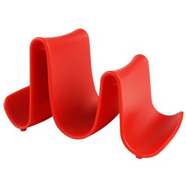 Hutzler Compact Pot Lid Stand, Red, Melamine, 11"