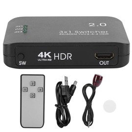 HDMI Splitter, 4K HDMI Professional with LED Indicator for HDTV for Monitor for Projector(Black, Pisa Leaning Tower Type)