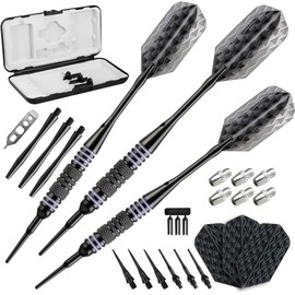 Viper Bobcat Adjustable Weight Conversion Dart Set 16-19 Grams, Purple Rings