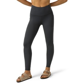 Colorfulkoala Women's Dreamlux Workout Leggings with Pockets High Waisted 28" Inseam Full Length Yoga Pants (M, Dark Carbon)