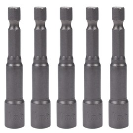 Utoolmart 1/4" Quick-Change Hex Shank 7mm Magnetic Nut Setter Driver Drill Bit, 65mm Length, Metric 5pcs