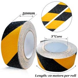 SopimusZ 10M *50MM,2 Rolls yellow and black Anti Slip Tape, Black Yellow Anti Slip Tape,High Traction strong grip Tape, for Indoor & Outdoor