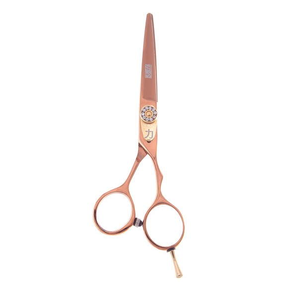 Shears Direct 5.5 Inch Gold Titanium Professional Offset Shear Made of Japanese 440 C Stainless, 1.9 Ounce