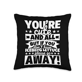 iceberg lettuce Lover Food Funny Throw Pillow