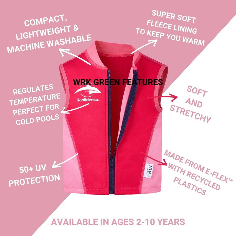 Konfidence Warma Kids Wetsuit Top - UV Protection Rash Vest