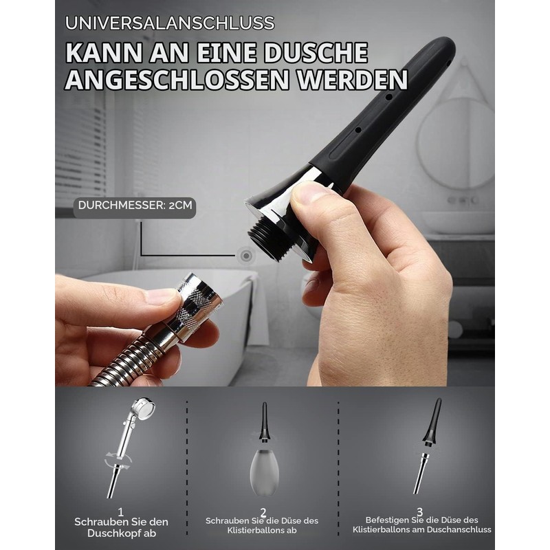 Shower for Men, Shower - Intimate Shower with 7 Nozzles,