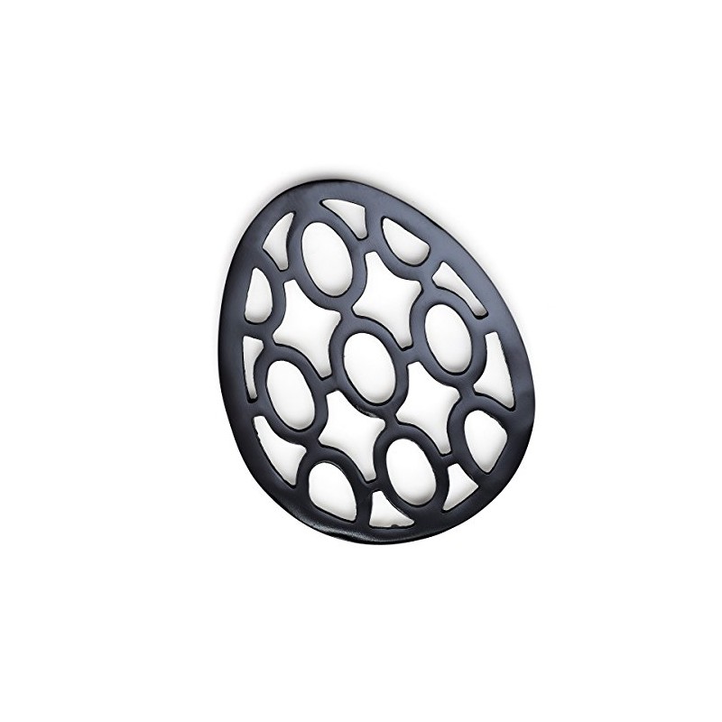 Old Dutch 391BP" Big Egg Trivet, 10.125x8x0.5, Black