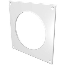 Prostko LTD White Flat Duct Wall Plate - 170mm x 170mm / 125mm - Plastic Ducting Hose Rosette Collar/Robust and Versatile Plates