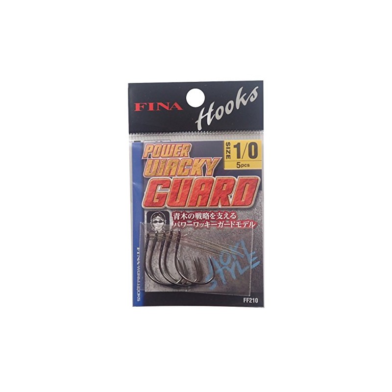Hayabusa FF210 Worm Hook, Power Wacky Guard, No. 1/0, 5