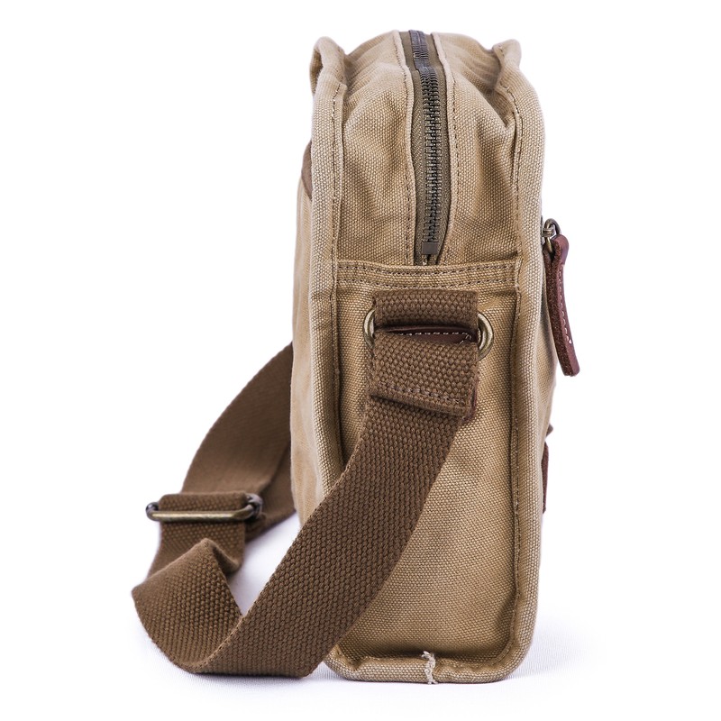 Gootium Small Canvas Cross Body Messenger Bag, Khaki