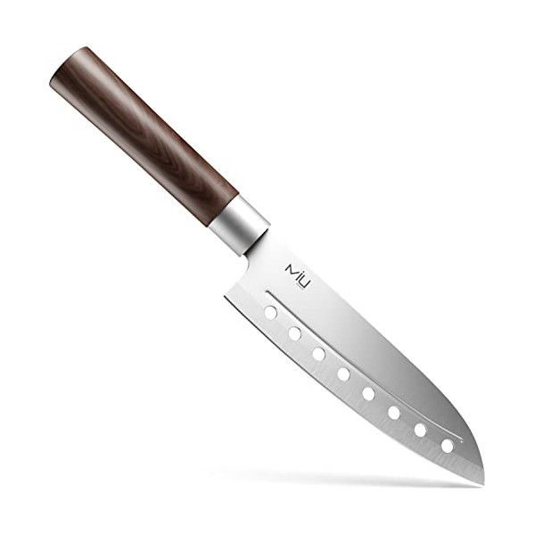 MIU Santoku Knife 7 inch, Multipurpose for Chef with Comfortable Plastic Handle