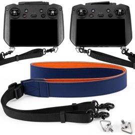 FOMST Soft Leather Lanyard Compatible with DJI Flip/Mini 3 / Mavic 3 / Air 3S / Remote Controller Accessory Lanyard DJI Mini 4 Pro Lanyard RC Neck Strap Blue