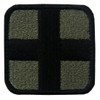 Medic Cross Tactical Embroidered Velcro Patch Olive and Black