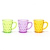 TPBD03950Green Dotted Plastic Cup with Handle Transparent Clear Unbreakable (Green)