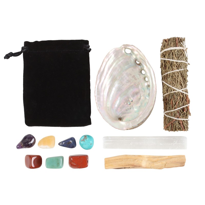 Divine Energy Smudge & Stone Wellness Kit: Holistic Spiritual Well-Being