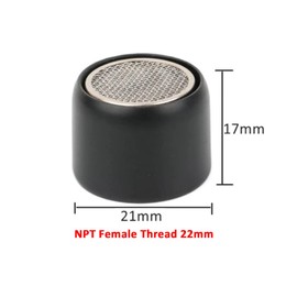 Faucet Aerator Adapter, 22mm NPT Female Thread Sink Faucet Tap Aerator Replcement Nozzle Saving Bubbler (Black)
