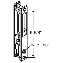 Premium Pan-Am Flush Mount Lock Set for Sliding Glass Doors | Sliding Door Lock (White)