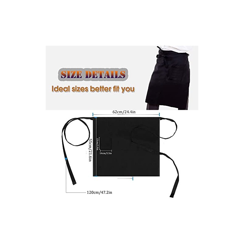 MFAZ Morefaz Ltd Adjustable Apron with 2 Pockets, Cooking Apron,