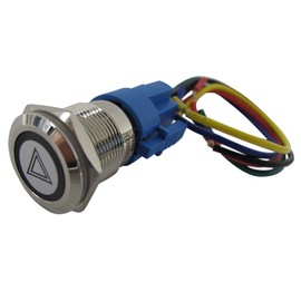 Embedded Push Switch (Large) with LED Illumination / Triangle / Red