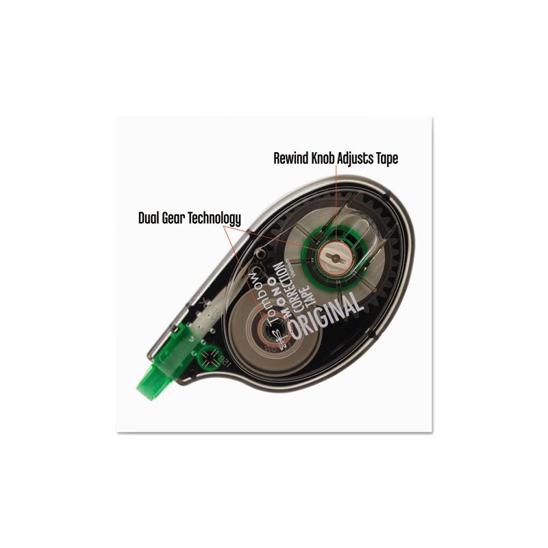 (3 Pack Value Bundle) TOM68627 MONO Correction Tape, Non-Refillable, 1/6"