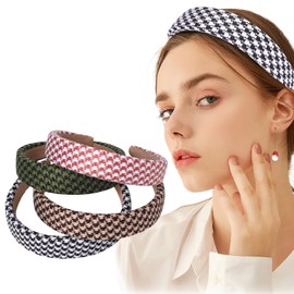 Candygirl Vintage Headbands for Girls, 4 Packs Ladies and Girls Sponge Hairband Accessories Outdoor Wide European Style Hair Accessories