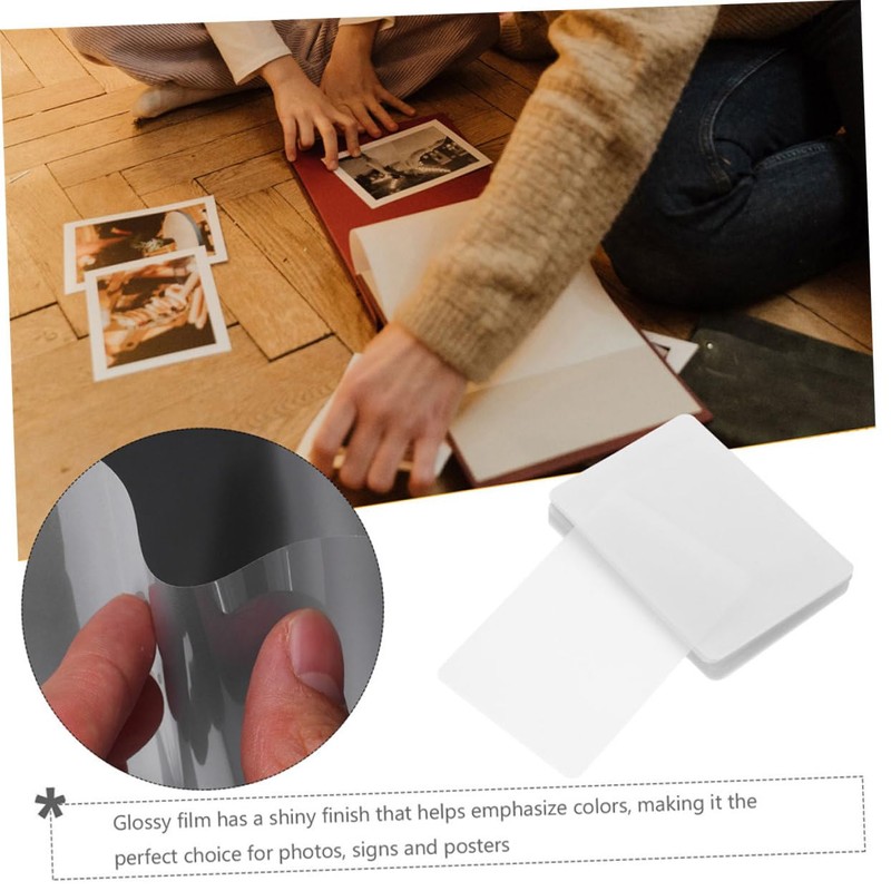 jojofuny 200 Sheets Sheet Photo Laminating Pouches Thermal Laminating Film