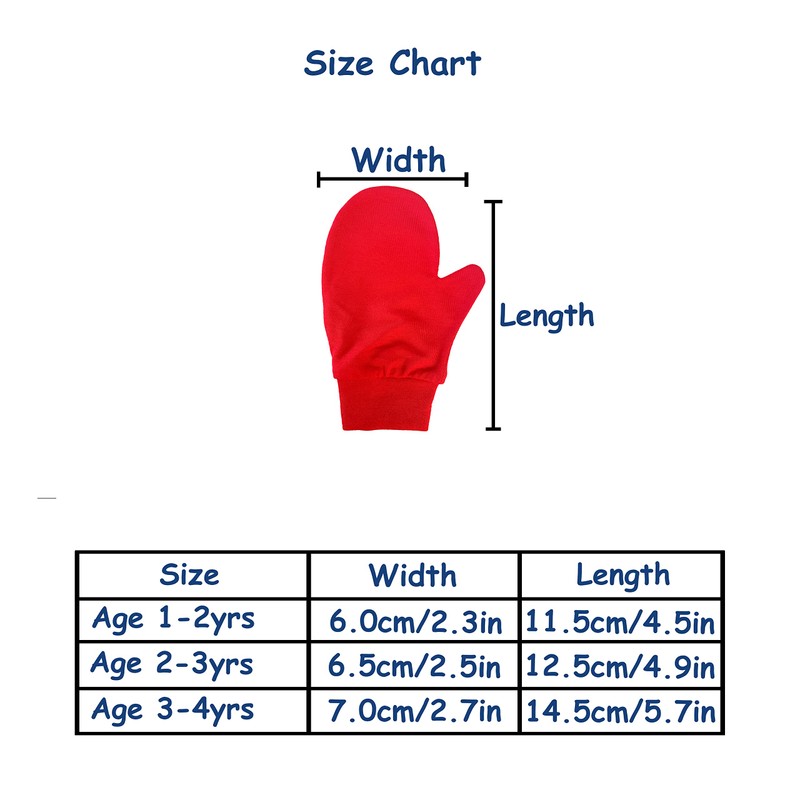 Bamboo Mittens for Eczema (2-3 Years)