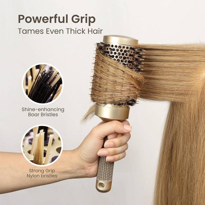 AIMIKE Round Hair Brush, Nano Thermal Ceramic & Ionic Tech,