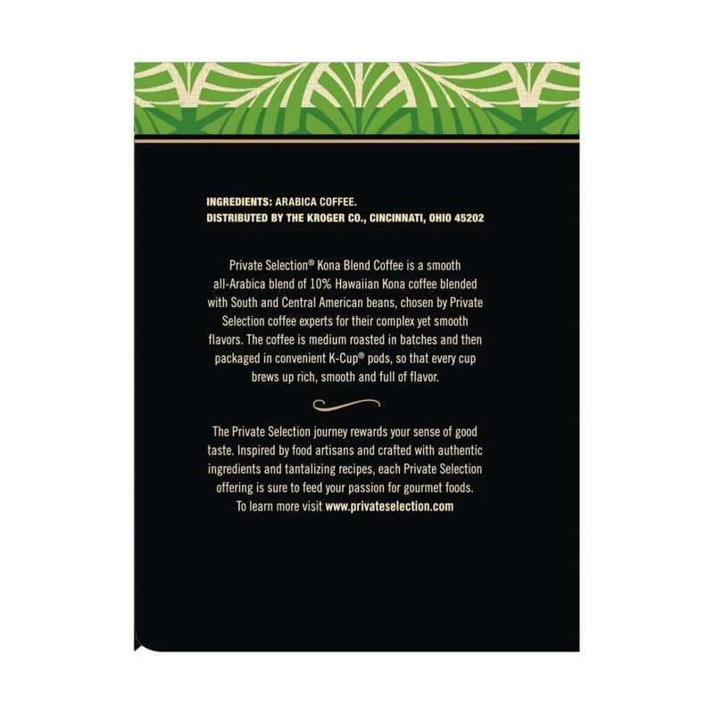 Private Selection Kona Blend Coffee Individual Serving Pods K-Cup