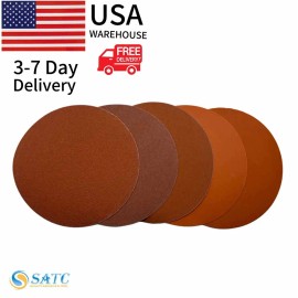 9" 225mm Ceramic Orange Sanding Discs Hook & Loop Backing Sandpaper for DA Sandermaterial: Aluminum+Ceramic, grit: 120, size: 225mm;9inch