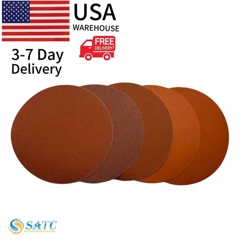 9" 225mm Ceramic Orange Sanding Discs Hook & Loop Backing