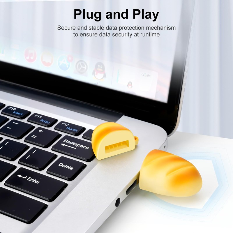BORLTER CLAMP 64GB USB Stick Cute Flash Drive Bread Shaped